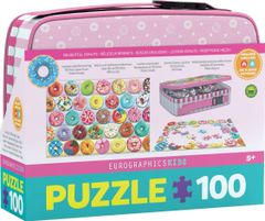 EuroGraphics Puzzle ve svačinovém boxu Donuty 100 dílků