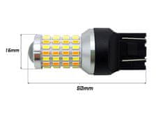 motoLEDy W21/5W LED žárovka 7443 12V CANBUS bílo-oranžová dvoubarevná malá žárovka