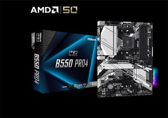 ASRock MB B550 PRO4 (AM4, amd B550, 4xDDR4 4733, 6xSATA3, 7.1, VGA+HDMI, M.2, USB3.2, ATX)