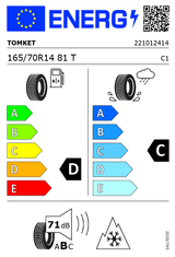 TOMKET ALLYEAR 3 (3PMSF certif) 165/70 R14 T81