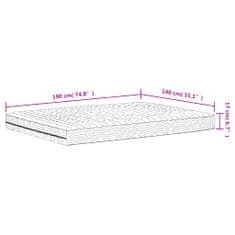Vidaxl Pěnová matrace bílá 140 x 190 cm tvrdost H2 H3