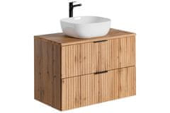 COMAD Skříňka pod umyvadlo 80 cm, Comad ADEL OAK 82-80-B-2S, dub