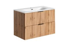 COMAD Skříňka pod umyvadlo 80 cm, Comad ADEL OAK 82-80-B-2S, dub