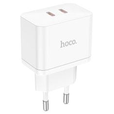Hoco Nabíječka do sítě Hoco Triumph (N29) – Dual Port Type-C, 35W s kabelem USB-C to Type-C – Bílá