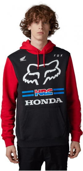 FOX mikina HONDA Fleece flame černo-modro-červená