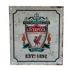 FotbalFans Plechová cedule Liverpool FC, Retro Znak klubu, 23x25 cm