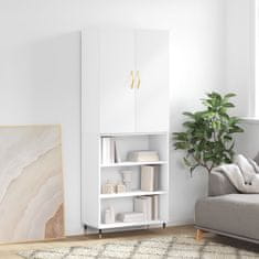 Greatstore Skříň highboard bílá 69,5 x 34 x 180 cm kompozitní dřevo