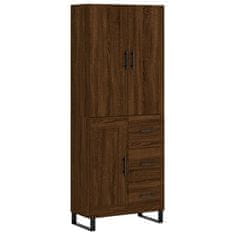 Vidaxl Skříň highboard hnědý dub 69,5 x 34 x 180 cm kompozitní dřevo