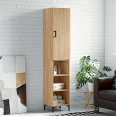 Greatstore Skříň highboard dub sonoma 34,5 x 34 x 180 cm kompozitní dřevo