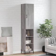 Greatstore Skříň highboard šedá sonoma 34,5 x 34 x 180 cm kompozitní dřevo