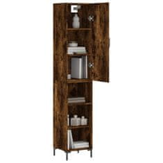 Greatstore Skříň highboard kouřový dub 34,5 x 34 x 180 cm kompozitní dřevo