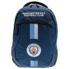 FotbalFans Stylový Batoh Manchester City FC, Modrý, 2 Kapsy, 46x32x14 cm