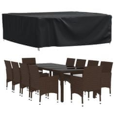 Greatstore Plachta na zahradní nábytek černá 260x260x90cm nepromokavá 420D