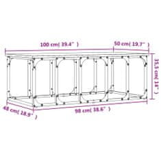 Vidaxl Konferenční stolek dub sonoma 100x50x35,5 cm kompozitní dřevo