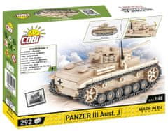 Cobi 2712 II WW Panzer III Ausf J, 1:48, 292 k