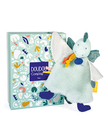 Doudou Dárková sada - Plyšový muchláček dinosaurus zelený 25 cm