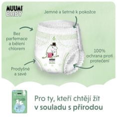MUUMI BABY Pants 6 Junior 12-20 kg (108 ks), měsíční balení kalhotkových eko plen