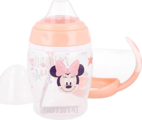 Stor Hrneček s oušky a silikonovým náustkem 270ml Minnie