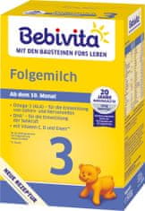 Bebivita 4x Mléko 3 Instantní pokračovací mléčná výživa od uk. 9. měsíce, 500 g