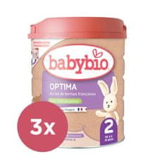 Babybio 3x OPTIMA 2 kojenecké bio mléko 800 g