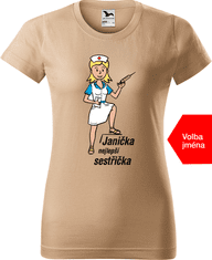 Hobbytriko Tričko pro zdravotní sestru - Nejlepší sestřička + jméno Barva: Mátová (95), Velikost: L