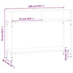 Vidaxl Konzolový stolek dub sonoma 100 x 30,5 x 75 cm kompozitní dřevo