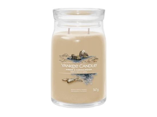 Yankee Candle Amber & Sandalwood svíčka 567g / 2 knoty (Signature velký)