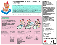 Japan Premium Veterinární stelivo s indikátorem zdraví, 7 l