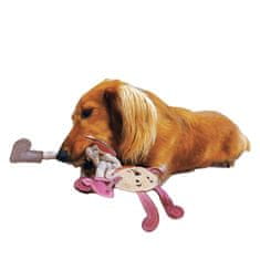 Japan Premium Super kožená hračka pro psy Králík se silnými bavlněnými provazy pro péči o zuby