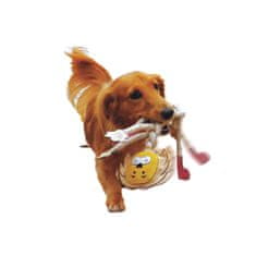 Japan Premium Super kožená hračka pro psy Lev se silnými bavlněnými provazy pro péči o zuby