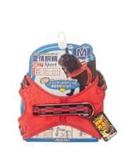 Japan Premium Postroj-vesta s vyvažovačem a ventilační funkcí pro aktivní psy, velikost M, červený