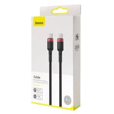 BASEUS Datový kabel Baseus Cafule USB-C to USB-C Baseus Cafule, 100W, 2m černý/červený