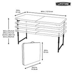 LIFETIME skládací stůl 122 cm LIFETIME 4428