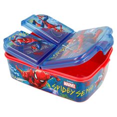 Stor Dělený plastový box na svačinu SPIDERMAN, 37920