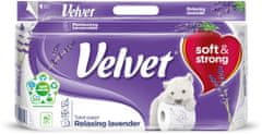 Big Soft Velvet Relaxing Lavender toaletní papír s vůní 3 vrstvy 8 rolí