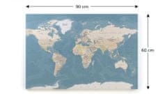 Allboards Obraz Mapa světa 90 x 60 cm ALLboards CANVAS CAN96_58
