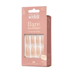 OEM Kiss Artificial Nails Bare But Better - Nude (velikost L) 1Op.(28ks)