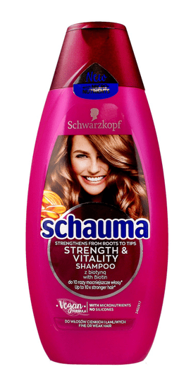 OEM Schwarzkopf Schauma Strength &amp; Vitality Shampoo - Jemné a křehké vlasy 400 ml