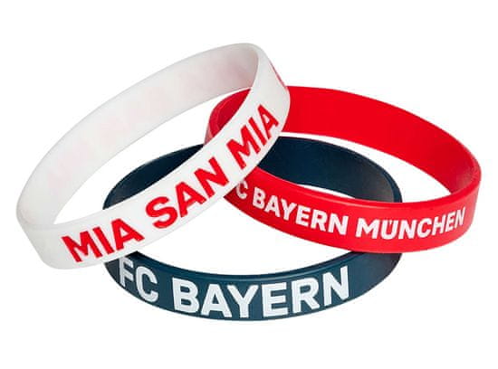 Fan-shop 3pack náramek BAYERN MNICHOV gumový