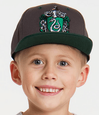 CurePink Dětská snapback čepice - kšiltovka Harry Potter: Zmijozel - Slytherin (nastavitelná)