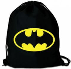 CurePink Bavlněnný gym bag - vak se šňůrkami DC Comics: Batman (35 x 44 cm)
