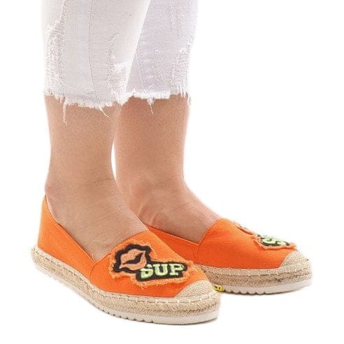 Oranžové espadrilky L-1047