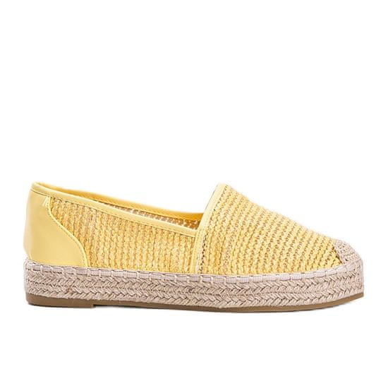 Žluté kostkované espadrilky Carly