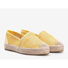 Žluté kostkované espadrilky Carly velikost 39