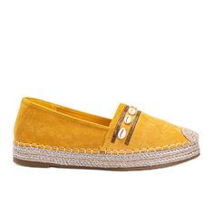 Hořčicové espadrilky s mušlemi Sea Side velikost 39