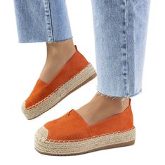 Dámské oranžové espadrilky velikost 39