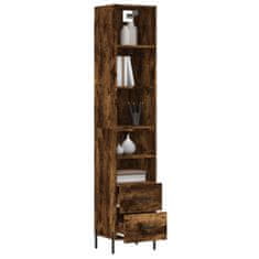 Greatstore Skříň highboard kouřový dub 34,5 x 34 x 180 cm kompozitní dřevo