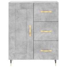 Greatstore Skříň highboard betonově šedá 69,5x34x180 cm kompozitní dřevo