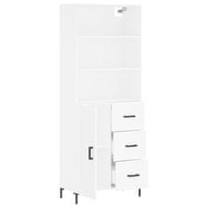 Greatstore Skříň highboard bílá 69,5 x 34 x 180 cm kompozitní dřevo