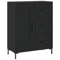 Greatstore Skříň highboard černá 69,5 x 34 x 180 cm kompozitní dřevo